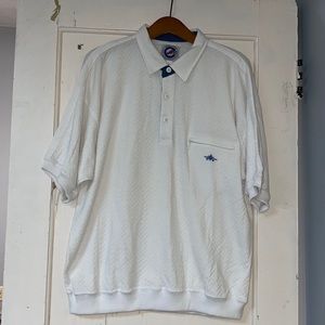Vintage Greenline White Polo XL